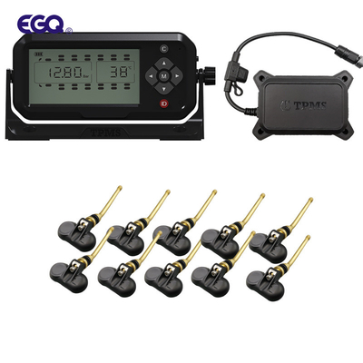 Sistema de monitoramento de pressão de pneus de caminhão de 12 rodas 203 psi TPMS sensores agrupados 433,92 MHz 12 mA