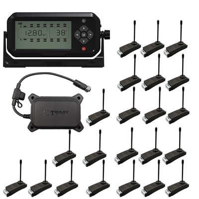 22 sistema do caminhão TPMS do sensor RS232 da pressão dos pneus do caminhão da roda 433.92HMz