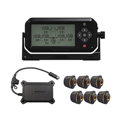 Externo recarregável Waterproof seis ônibus TPMS do caminhão do pneu