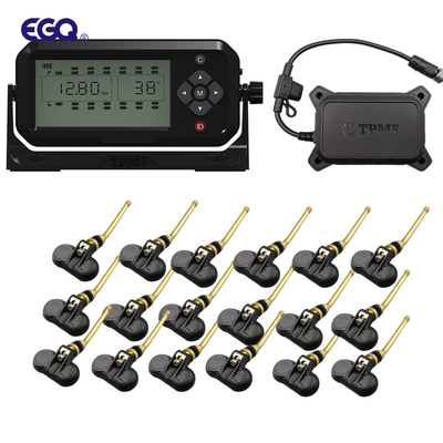 Sistema TPMS de reboque de saída RS232 com sensor de haste de válvula de 18 rodas