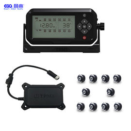 10 sistema de vigilância do pneu do reboque da exposição do caminhão TPMS LCD do pneu