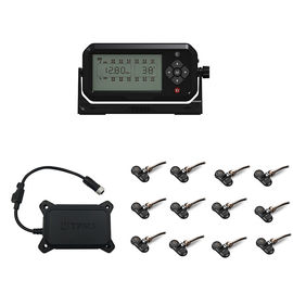 Sistema de Monitoramento de Pressão de Pneus de Caminhões de 12 Rodas TPMS Sensores Incluídos 433,92MHz 12mA 203 Psi