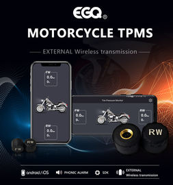 Motocicleta 2.4Ghz TPMS de Bluetooth 4,0 do sensor da roda de APK 2-3