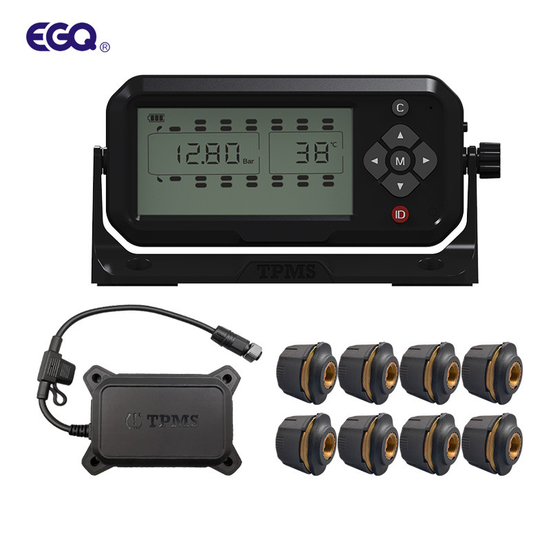 Sistema de vigilância sem fio 120Psi Freescale Chip Truck TPMS da pressão dos pneus do RF de doze sensores