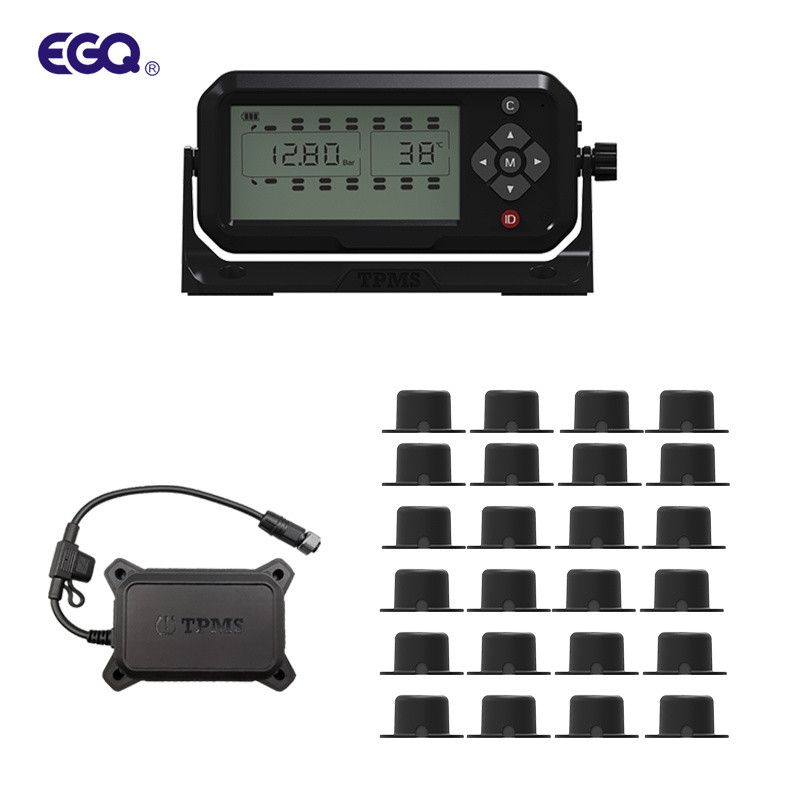 Sistema de monitoramento da pressão dos pneus para caminhões pesados ​​TPMS para 24 rodas