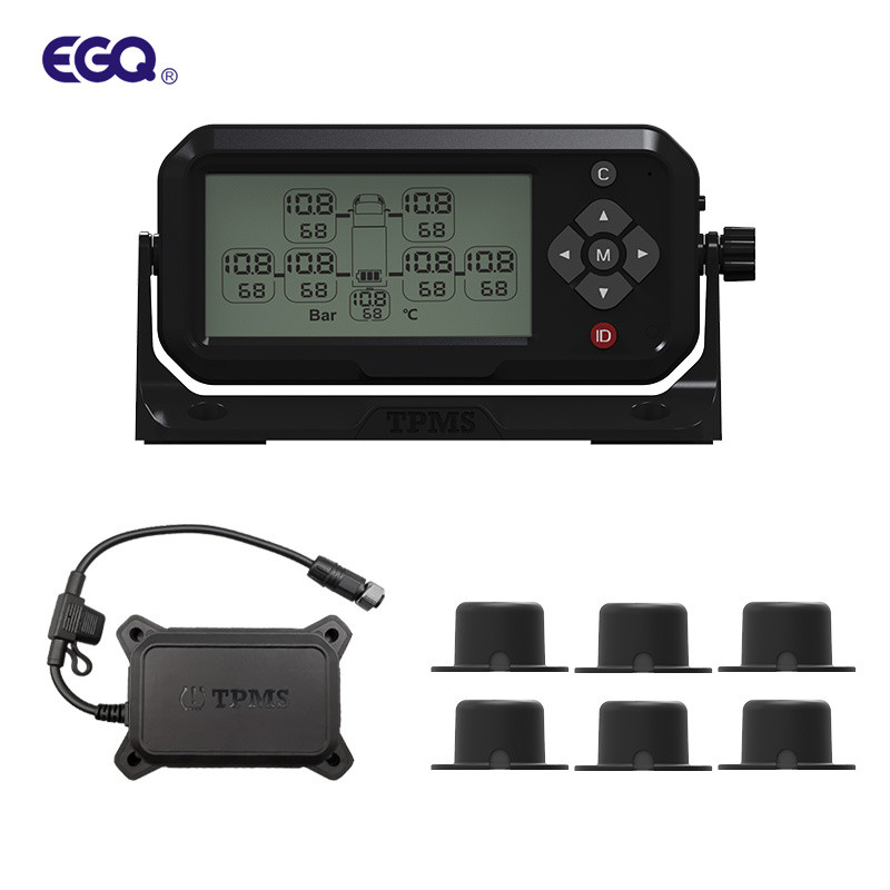 Sistema de monitoramento da pressão dos pneus com sensor de remendo de 6 rodas para caminhões pesados