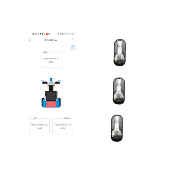 Veículo com rodas TPMS da parte dianteira 3 para o sensor BLE 2.4Ghz da pressão dos pneus da bicicleta da bicicleta